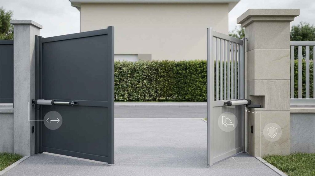 Comparaison entre vérins et bras articulés pour une motorisation de portail existant