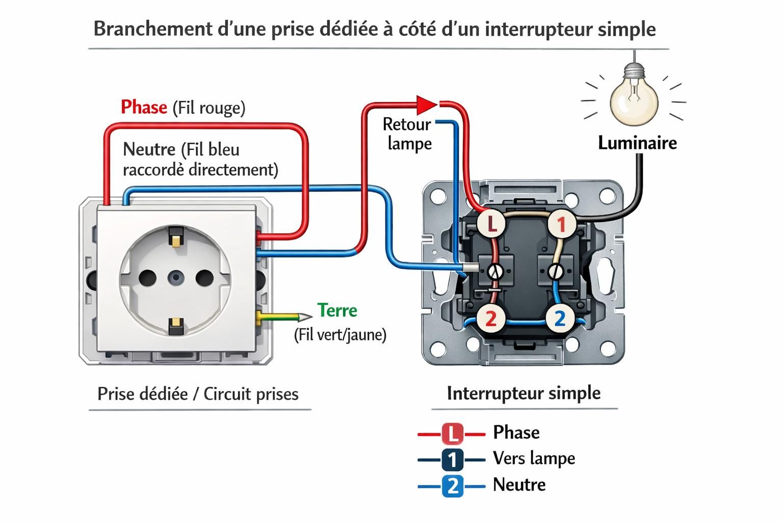découvrez comment brancher une prise électrique en utilisant un interrupteur existant grâce à notre guide simple et sécurisé, étape par étape.